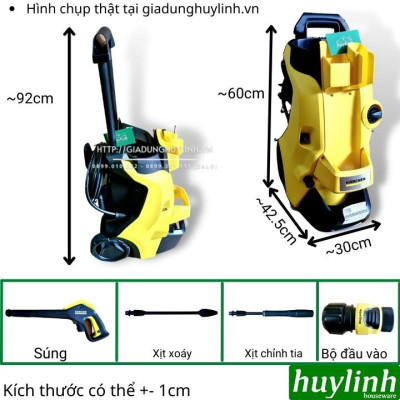 Máy xịt rửa xe cao áp Karcher K4 Power Control - 1900W - Motor cảm ứng từ - Hàng chính hãng