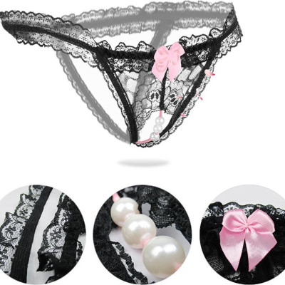 [Chọn màu] Quần lót lọt khe có hạt ở giữa