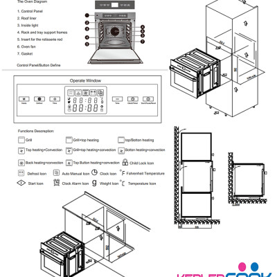 Lò nướng âm tủ Keplercook  RB60K2 ( 60cm)- Hàng Chính Hãng