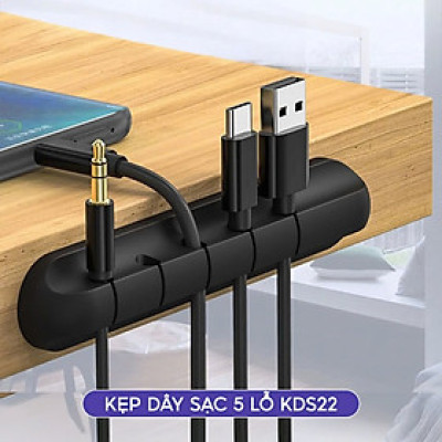 COMBO 2 Đế cố định dây cáp MÀU ĐEN 5 lỗ - Hàng nhập khẩu