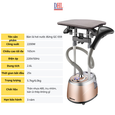 Bàn là hơi nước đứng Mitomo GC-559 Công suất 2200W BH 3 năm hàng chính hãng