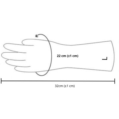 [HÀNG TẶNG] Bộ 2 Đôi Găng Tay Cao Su Ngọc Trai Tay Lửng Size L