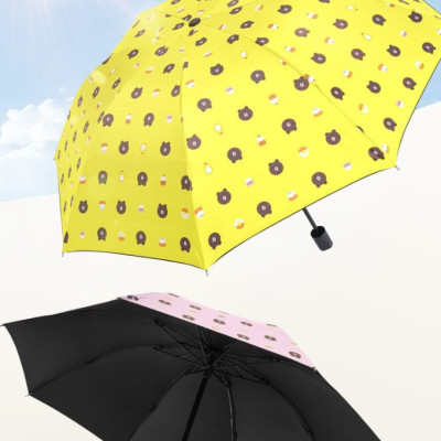 Dù Đi Mưa Gấp Gọn Hình Gấu 2 Lớp Chống Thấm Tốt - Hàng chính hãng