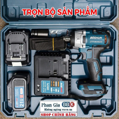 [LOẠI 1] Máy siết bulong Boshun 380NCP Không chổi than siêu khỏe - Đầu 2 trong 1 bảo hành chính hãƞg