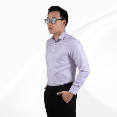 Áo sơ mi nam dài tay màu tím nhạt GENTITI by Thái Tuấn_1C808HAKT030