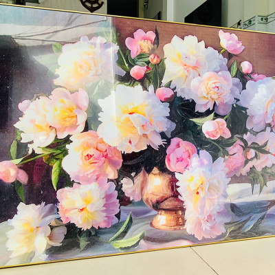 TRANH TRÁNG GƯƠNG - TRANH CANVAS - TRANH TREO TRƯỜNG BÌNH HOA(TẶNG KÈM ĐINH 3 CHÂN)