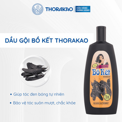 Dầu Gội Bồ Kết Thoraka Dưỡng Tóc Đen Bóng Suôn Mượt 750ml