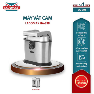 Máy Vắt Cam 2 Đầu Ép LADOMAX HA-938 dành cho quán công suất 1060W motor đồng-Hàng chính hãng