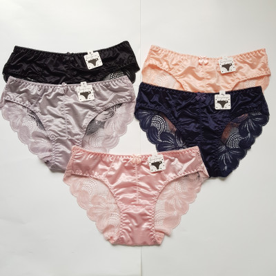 combo 5 chiếc quần lót ren lụa đính nơ phong cách tiểu thư cực xinh