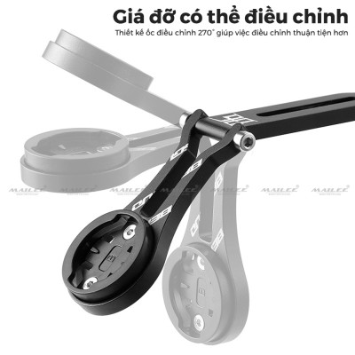 Giá đỡ đồng hồ xe đạp hợp kim nhôm BG-2122, gắn dưới tay lái xe đạp đua/xe đạp đường trường, điều chỉnh góc linh hoạt - Mai Lee