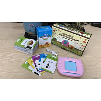 Máy đọc thẻ flashcard song ngữ Anh-Việt, 224 từ vựng, không có sóng điện từ, pin 380mah.