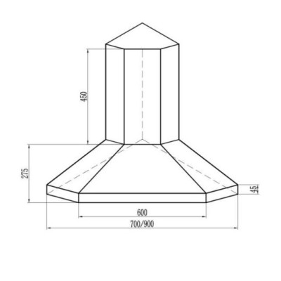 Máy Hút Mùi Góc Tường KAFF KF-CN700I / KF-CN900I - Hàng Chính Hãng