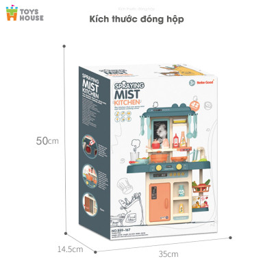 Bộ đồ chơi nhà bếp Toys House nấu nướng, có vòi nước và bảng vẽ, hướng nghiệp cho bé từ 3 tới 8 tuổi