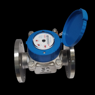 Đồng hồ nước Komax thân inox DN50 nối bích có tem giấy hiệu chuẩn đầy đủ, dùng cho các nhà máy, xí nghiệp, công ty về hóa chất, thực phẩm, nước sạch - HÀNG CHÍNH HÃNG