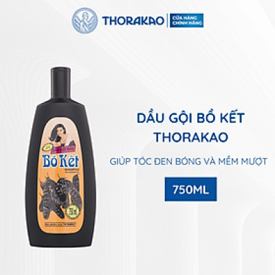 Dầu Gội Bồ Kết Thoraka Dưỡng Tóc Đen Bóng Suôn Mượt 750ml