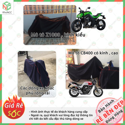 (Dày Bền) Bạt Phủ Áo Trùm Xe Máy Vải Dù Cỡ 2 - Hàng Chính Hãng KhoNCC - Che Mưa Nắng Thời Tiết Khắc Nghiệt Loại Lớn Cho Dòng Xe Tay Ga - Xe Số Thông Dụng - KhoNCC-BPXVD (Nhiều Màu)