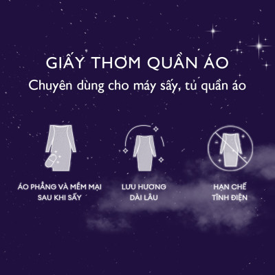 Combo 3 Giấy Thơm Arfum Dùng Cho Máy Sấy Làm Mềm Vải Và Chống Tĩnh Điện , Khử Mùi Tủ Giày, Tủ Quần Áo (60 Tờ/ Hộp)