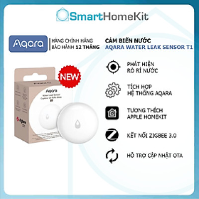 Cảm biến nước Aqara Water Leak Sensor T1 Zigbee hỗ trợ OTA Hàng Chính Hãng Quốc Tế