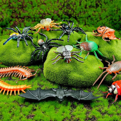 Bộ 12 con côn trùng giả New4all làm đồ chơi giáo dục cho trẻ Ong Ruồi Nhện Dơi Rết Cuốn Chiếu