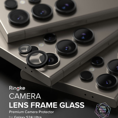 Dán camera Ringke Lens Frame Glass cho Samsung Galaxy S24 Ultra_ Hàng Chính Hãng