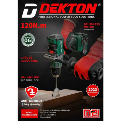 Thân máy khoan DEKTON 13mm 1200 N.M (M21-ID13120PLUS) Chuyên khoan rút lõi
