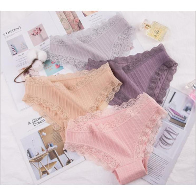 QUẦN LÓT NỮ THUN GÂN VIỀN REN 8901