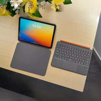 Case bao da bàn phím bluetooth V5.3 tích hợp trackpad / touchpad hiệu WIWU WM005 cho iPad Pro 11 13 inch M4 Pro 11 2020/21/22 Air 4/5/6/7 Gen 7 8 9 10.2 inch 10.5 inch - Bàn phím từ tính nam châm tháo rời, tích hợp giá đỡ - Hàng nhập khẩu