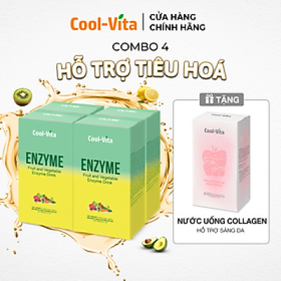 [Mua 4 tặng 1] Combo Enzyme Chiết Xuất Từ Trái Cây và Rau Củ Hỗ Trợ Tiêu Hoá, Thanh Lọc Cơ Thể & Collagen Uống Hỗ Trợ Trẻ Hóa Sáng Da Coolvita