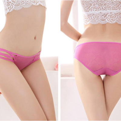 Quần lót nữ cạp dây chéo - Hồng