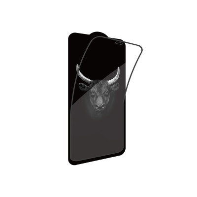 Dán cường lực iPhone 12/12 Pro MIPOW Kingbull HD (2.7D) Premium Full viền đen - Hàng Chính Hãng