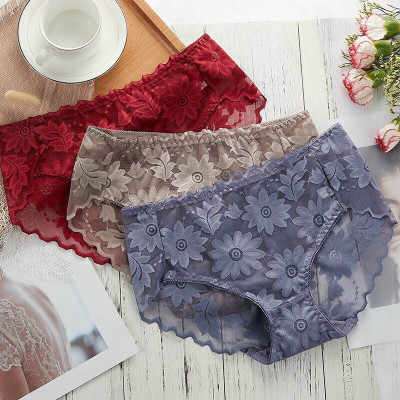 Quần lót nữ ren hoa sexy gợi cảm không viền siêu mịn mã 817