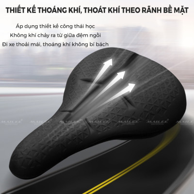 Bọc Đệm Xe Đạp Chống Đau Mông Cao Su GEL AIR lưới tổ ong mặt dưới cho đệm yên 28x17 cm, Mềm Chống Nước Địa Hình Phụ Kiện - Mai Lee