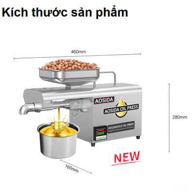 Máy ép dầu thực vật nóng và lạnh dùng trong gia đình thương hiệu Anh Quốc cao cấp AOSIDA A250 - Hàng Nhập Khẩu