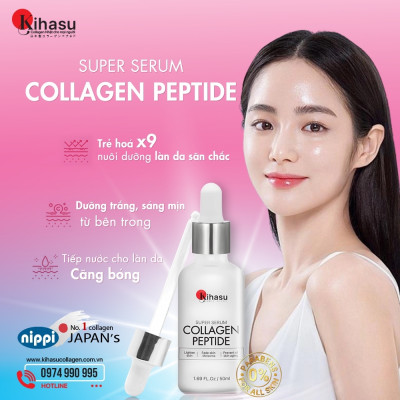 Serum Collagen KIHASU Dưỡng Trắng Sáng Da, Làm Mờ Vết Sạm, Tàn Nhang, Trẻ Hóa Làn Da, Hiệu Quả Sau 8 Tuần Sử Dụng