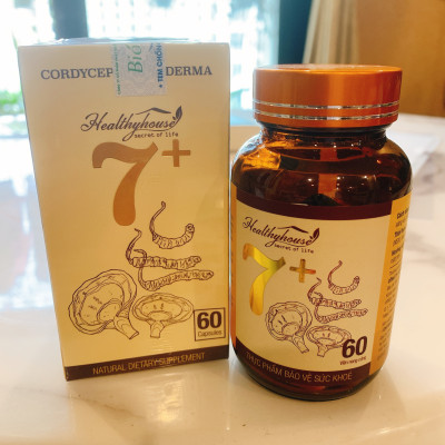 Viên Uống Đông Trùng Linh Chi 7+ Hỗ Trợ Tăng Đề Kháng, Giảm Mệt Mỏi PNC Healthcare Hộp 60 Viên