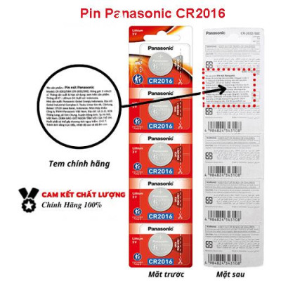 {Panasonic VN nhập khẩu} Pin Cúc Áo Panasonic  CR2016 3V Lithium dùng cho đồng hồ, thiết bị điện tử...