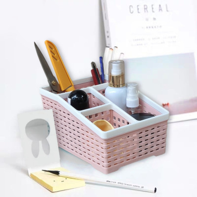   Khay 4 ngăn đa năng đựng mỹ phẩm bút điều khiển điện thoại - Kệ nhựa để bàn đựng đồ tiện ích nhựa nhật - MH5688VN