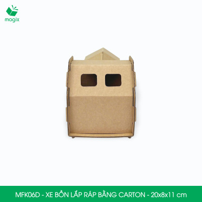 MFK06D - Xe bồn carton - 20x8x11 cm - Đồ chơi lắp ráp mô hình từ bìa carton cứng cao cấp