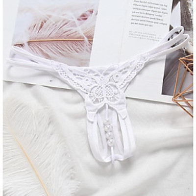 Quần lót nữ lọt khe dây 2 bên - Màu trắng