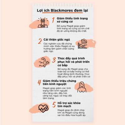 Viên uống Blackmores bổ sung magiesium cho cơ thể chai 100 viên