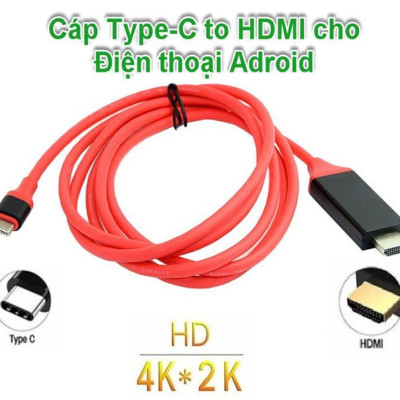 Cáp HDMI MHL cho điện thoại Android Type-C dài 2m