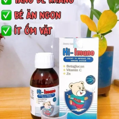 [Hàng chính hãng]Siro Tăng Đề Kháng, Tăng Cường Sức Khỏe Cho Trẻ Em HI-IMUNO (100ml)