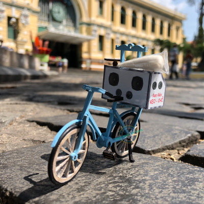 MÔ HÌNH TỰ LẮP RÁP DIY SÀI GÒN XƯA VÀ NAY - XE KẸO KÉO - HR03