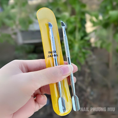 Cây Đẩy Da Sủi Móng Cạo Sơn Gel, Lấy Khóe 2 Đầu Cỡ Nhỏ Làm Nail Loại Inox 304 Chuyên Dụng Không Gỉ Siêu Bền Bén