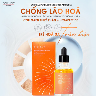 Ampoule Lão Hóa, Nâng Cơ & Chống Nhăn Da Mirum Wrinkle Pepta Lifting Shot Ampoule 50ml