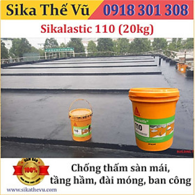 Chống thấm sàn mái, tầng hầm, đài móng, ban công - Sikalastic 110 ( thùng 20kg )