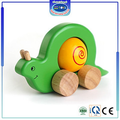 Đồ chơi gỗ Winwintoys 65252 | Ốc sên vui vẻ | Phát triển khả năng nhận biết màu sắc | Đạt chứng nhận CE và CR
