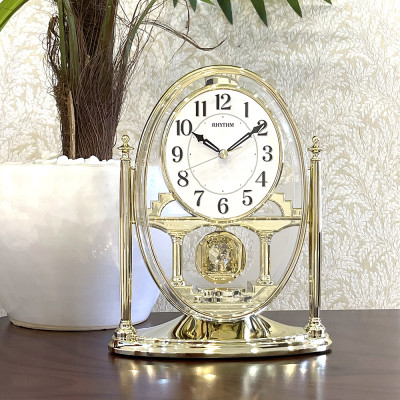 Đồng Hồ Để Bàn Rhythm CRP609WR18 - Vàng (19.3 x 24.1 x 9.0 cm)