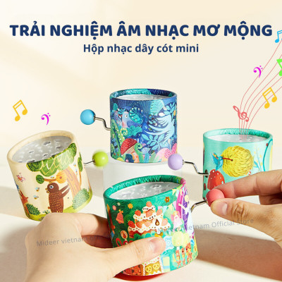 Hộp phát nhạc cho bé mideer Hand Crank Music Box, đồ chơi âm thanh cho bé 1,2,3,4,5,6 tuổi