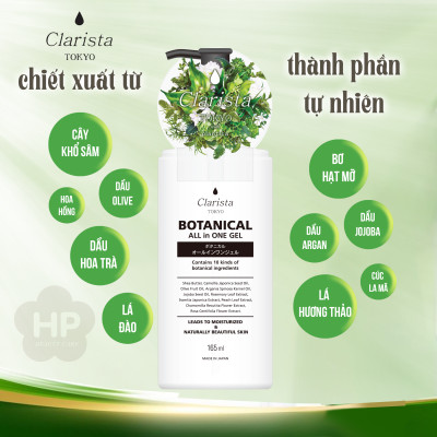 Gel Dưỡng Ẩm Trắng Sáng Da Clarista Tokyo Botanical All In One Gel (165 mL)